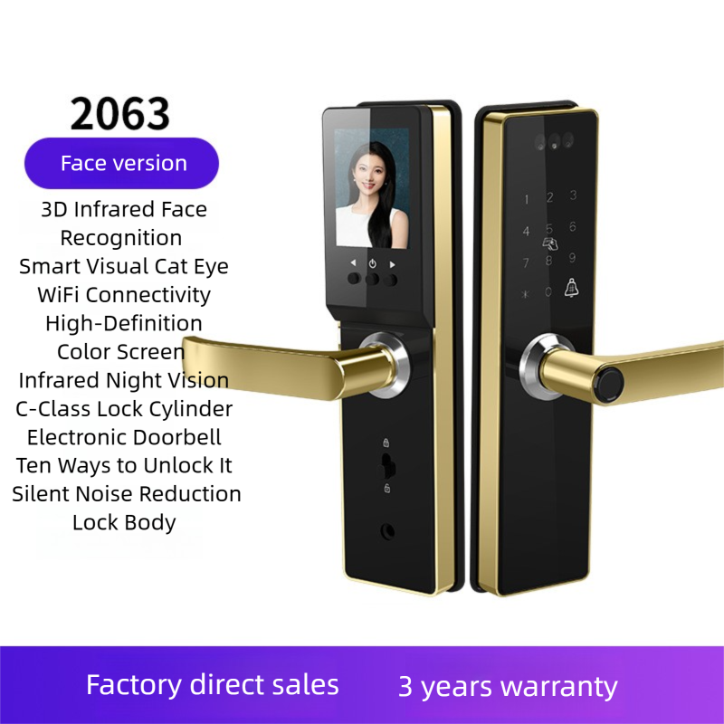 3D Face Recognition Intelligent Fingerprint Lock 2063Zm