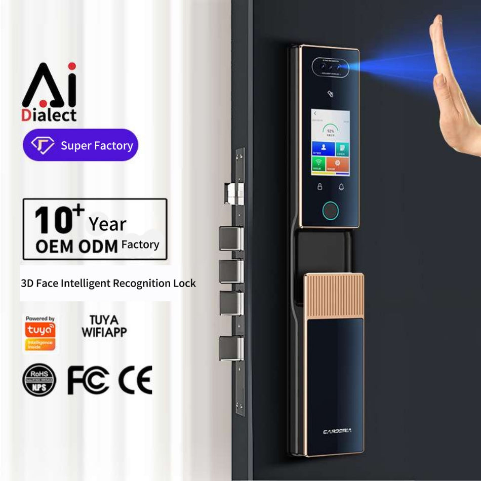 Tuya 3D Face Recognition Palm Print Smart Lock K20Pro
