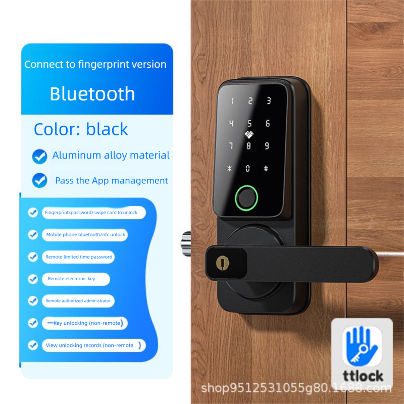 Bluetooth six-in-one password card swiping fingerprint lock 718