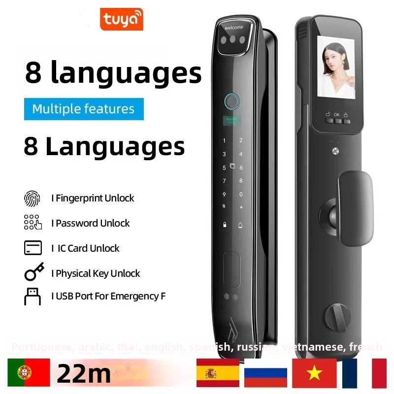 TUYA 3D Face Fingerprint Lock 5S