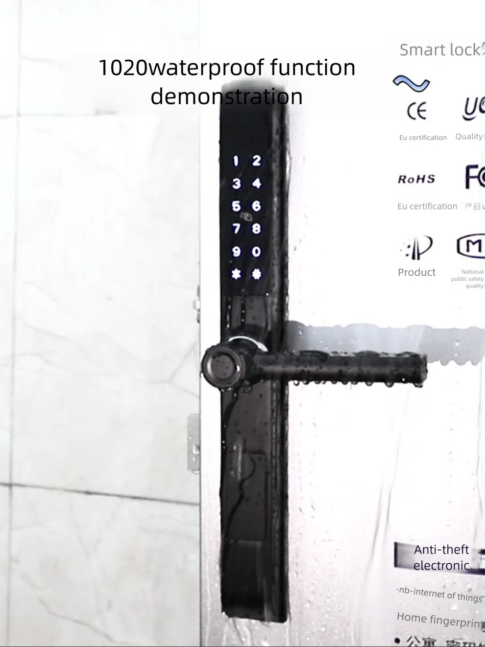 Narrow Frame Waterproof Smart Lock 1020Zm