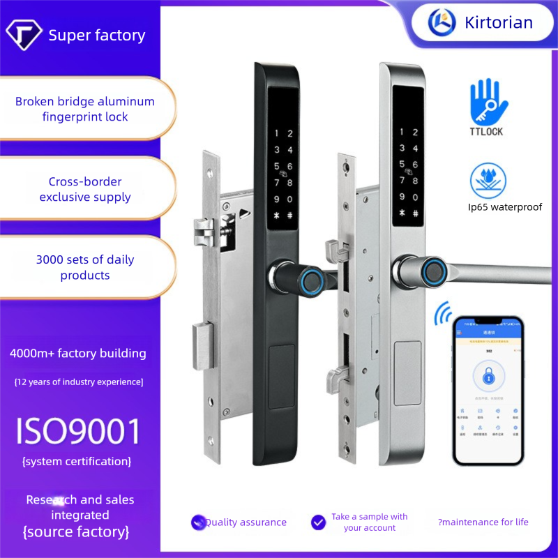 Narrow Frame Waterproof Smart Lock 1020Zm